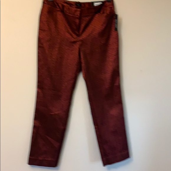 Worthington Pants - WORTHINGTON slim fit red shimmer pants size 10.